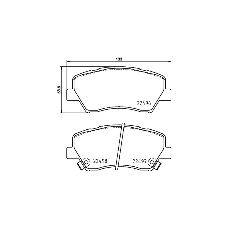 Jeu de quatre plaquettes de frein à disque MINTEX
