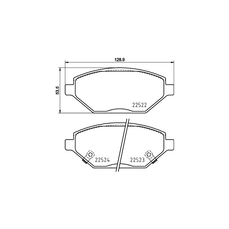 Jeu de quatre plaquettes de frein à disque MINTEX