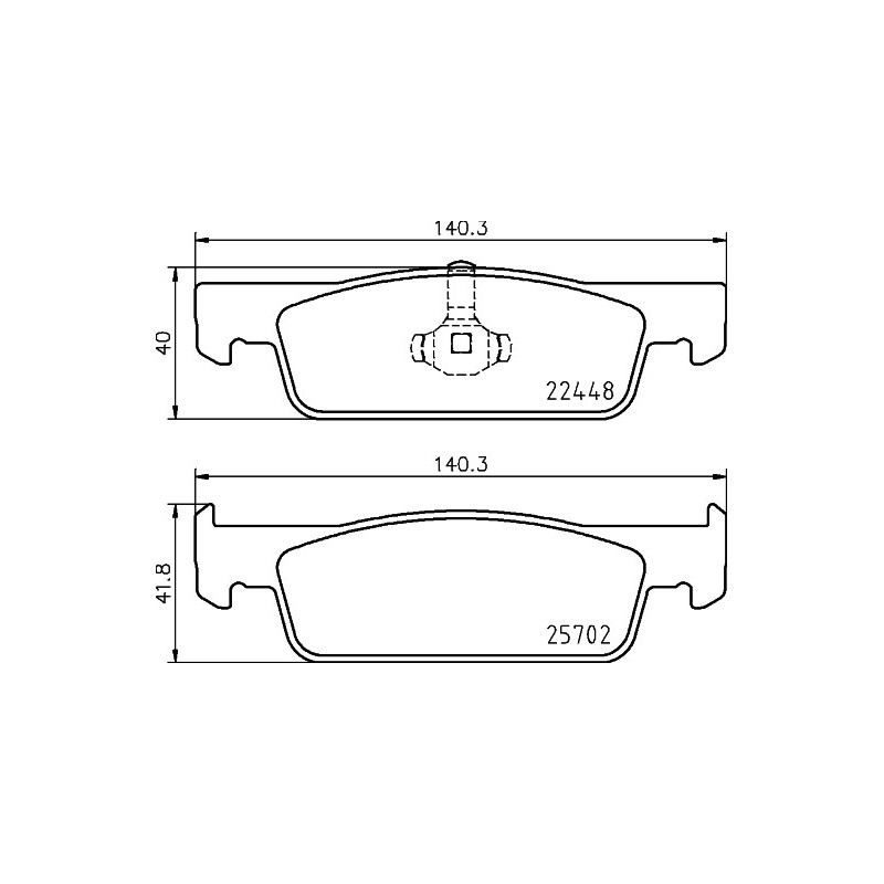 Jeu de quatre plaquettes de frein à disque MINTEX