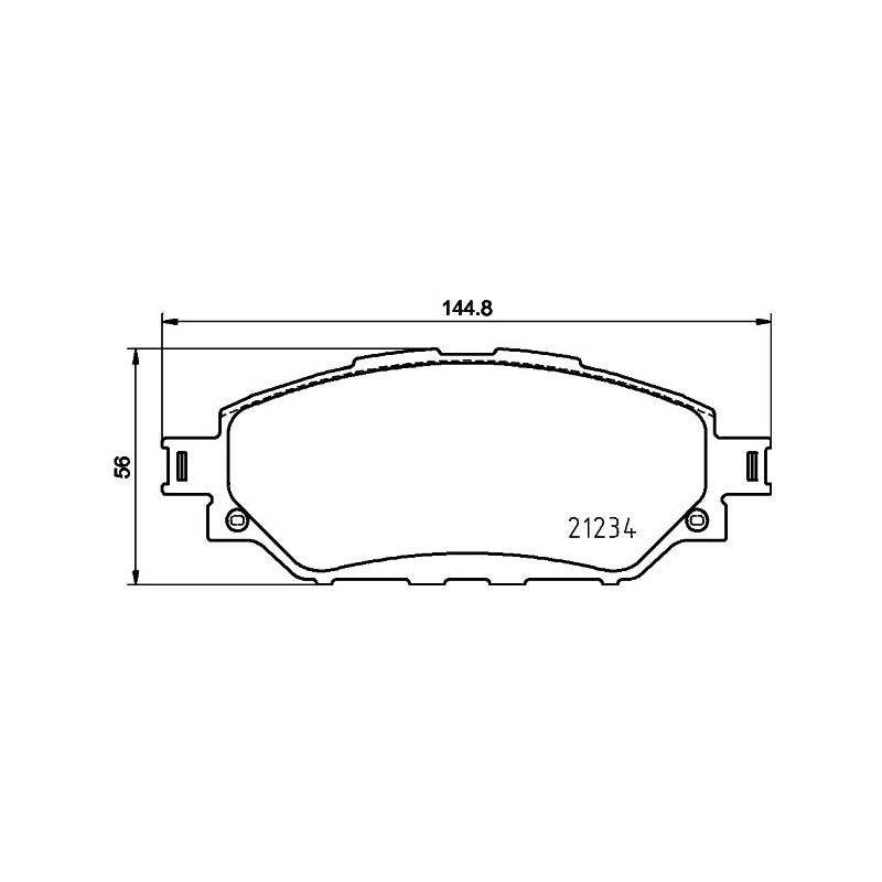 Jeu de quatre plaquettes de frein à disque MINTEX
