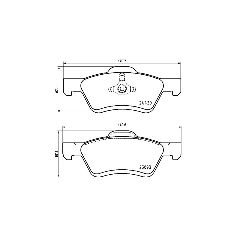 Jeu de quatre plaquettes de frein à disque MINTEX