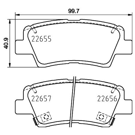 Jeu de quatre plaquettes de...