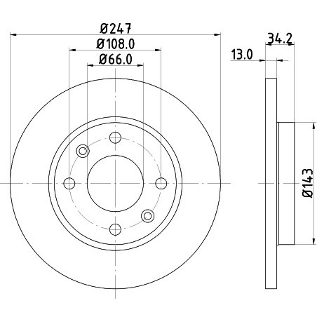Jeu de 2 disques de frein...