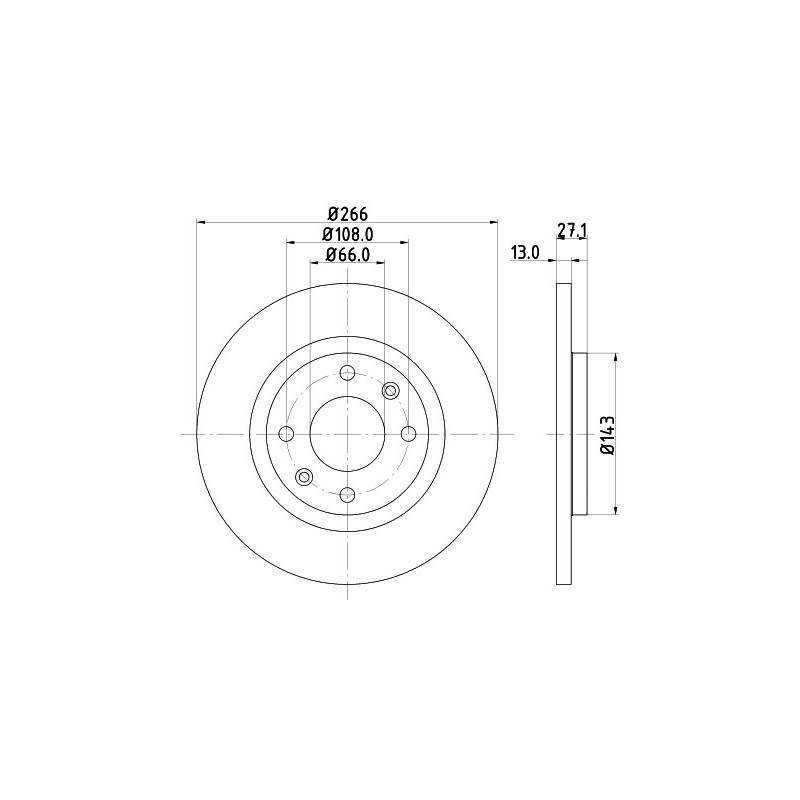 Jeu de 2 disques de frein MINTEX