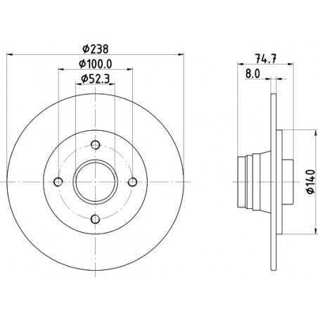 Jeu de 2 disques de frein...