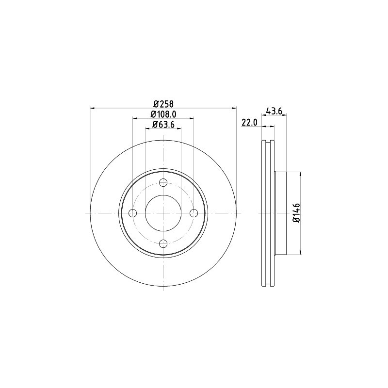 Jeu de 2 disques de frein MINTEX