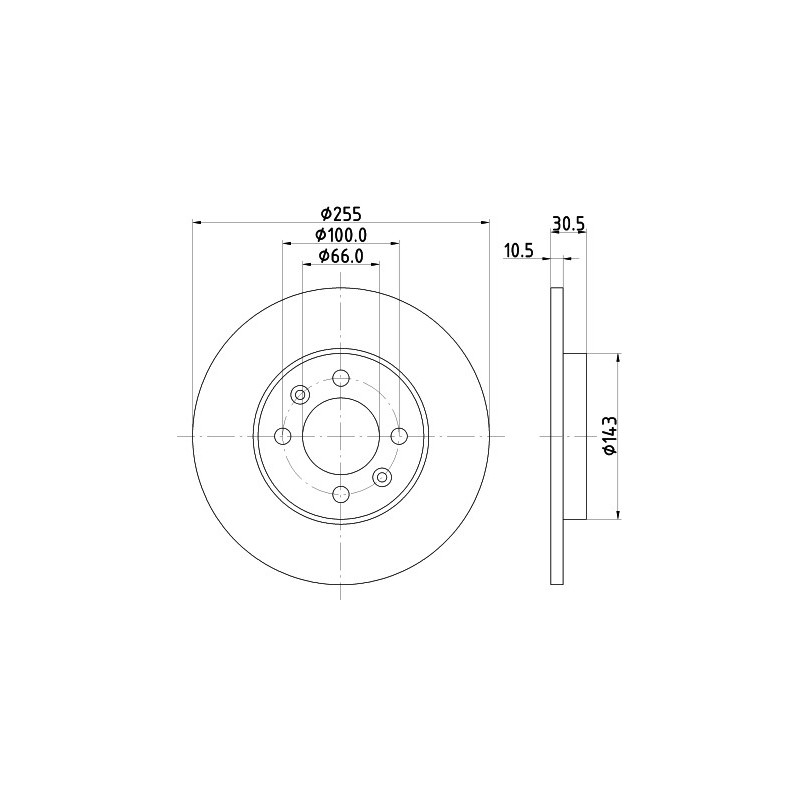 Jeu de 2 disques de frein MINTEX