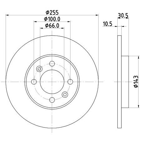 Jeu de 2 disques de frein...