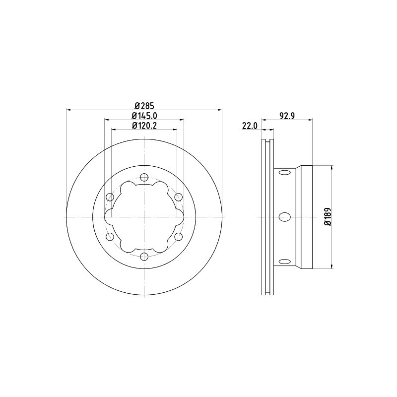 Jeu de 2 disques de frein MINTEX