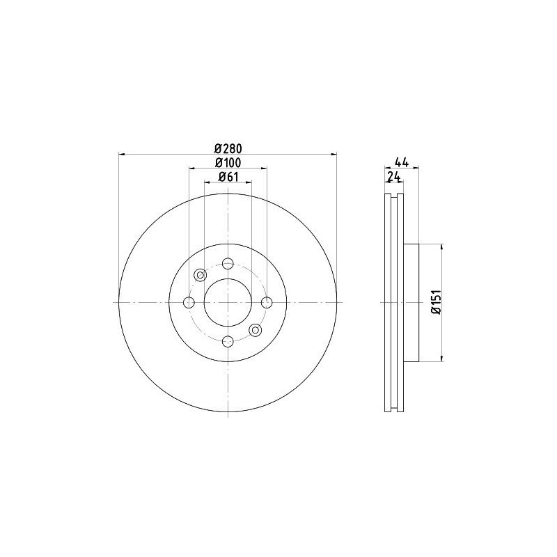 Jeu de 2 disques de frein MINTEX