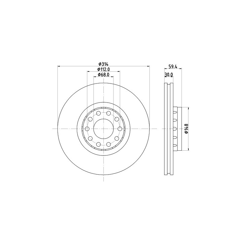 Disque de frein à l'unité MINTEX