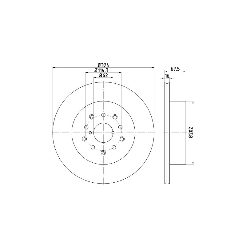 Jeu de 2 disques de frein MINTEX