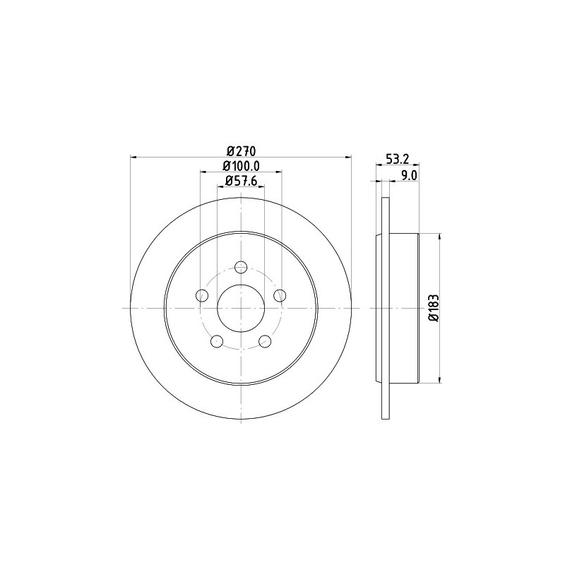 Jeu de 2 disques de frein MINTEX