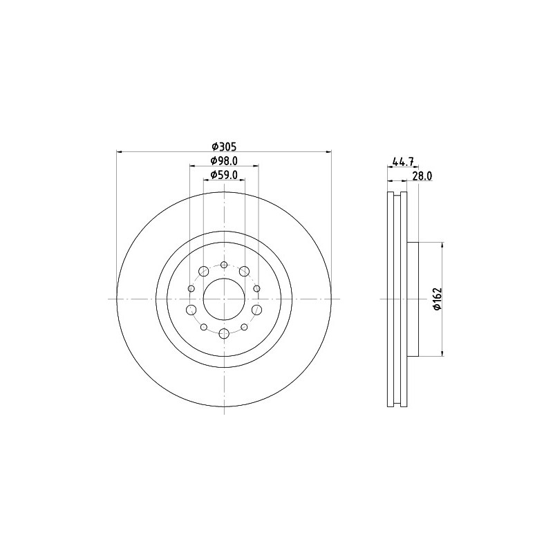 Jeu de 2 disques de frein MINTEX
