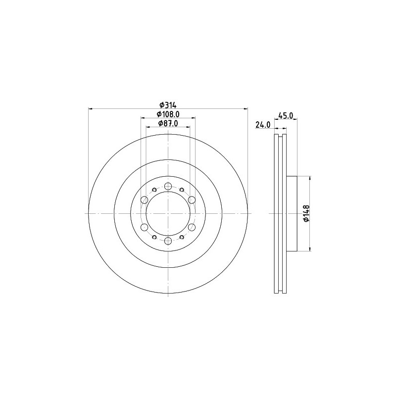 Jeu de 2 disques de frein MINTEX