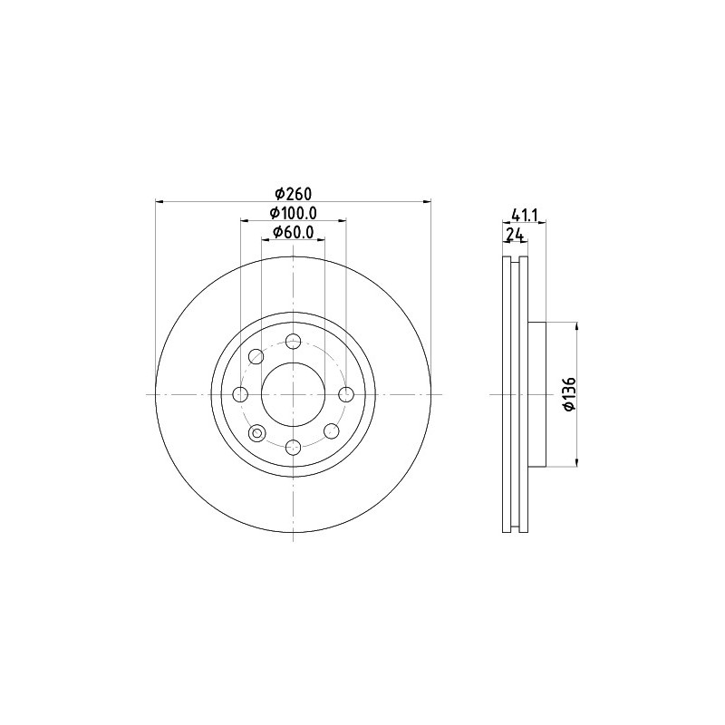 Jeu de 2 disques de frein MINTEX