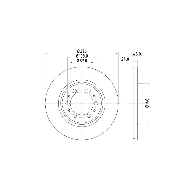 Jeu de 2 disques de frein MINTEX