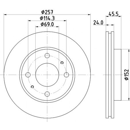 Jeu de 2 disques de frein...