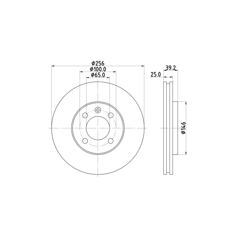 Jeu de 2 disques de frein MINTEX