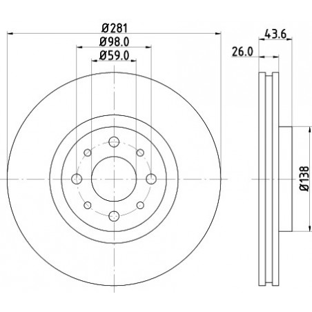 Jeu de 2 disques de frein...