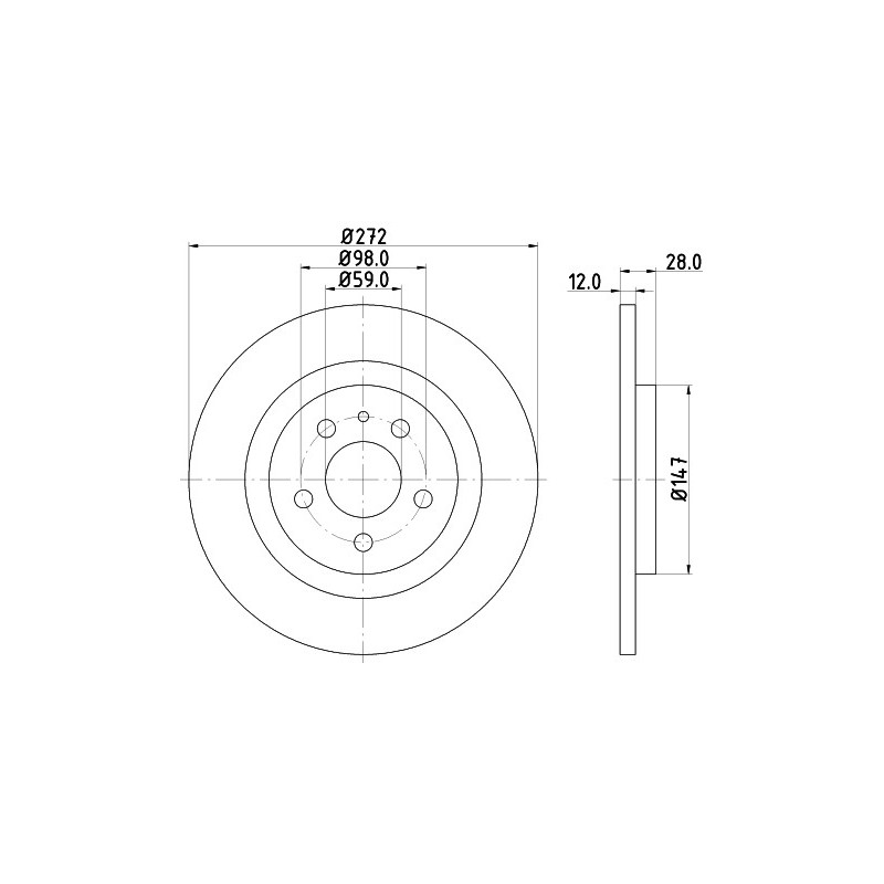 Jeu de 2 disques de frein MINTEX