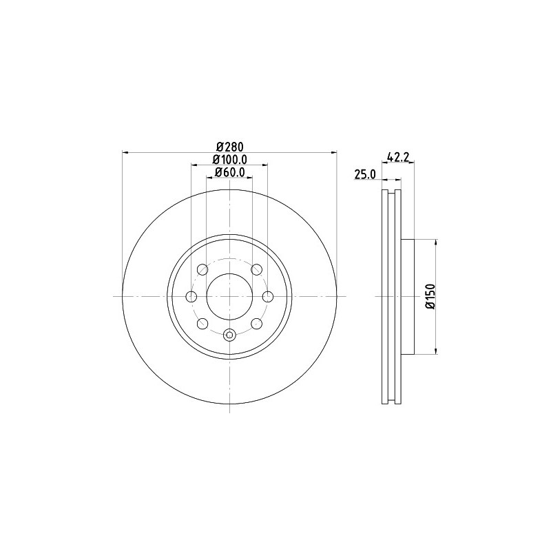 Jeu de 2 disques de frein MINTEX