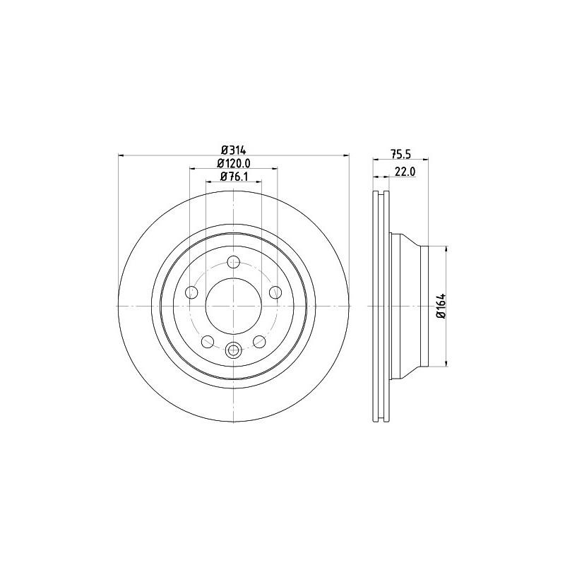 Jeu de 2 disques de frein MINTEX