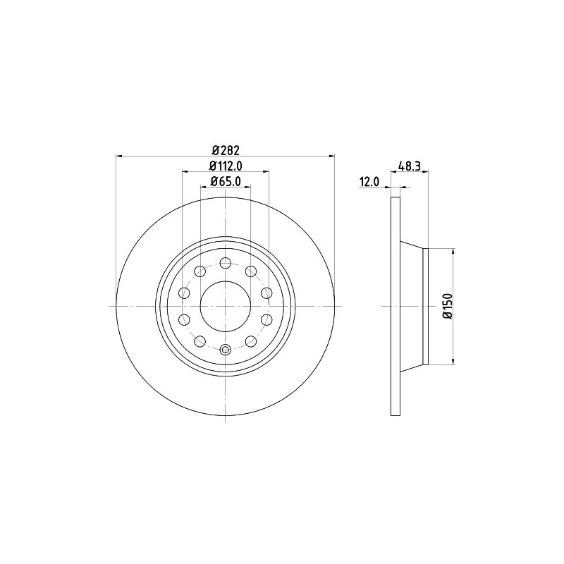 Jeu de 2 disques de frein MINTEX
