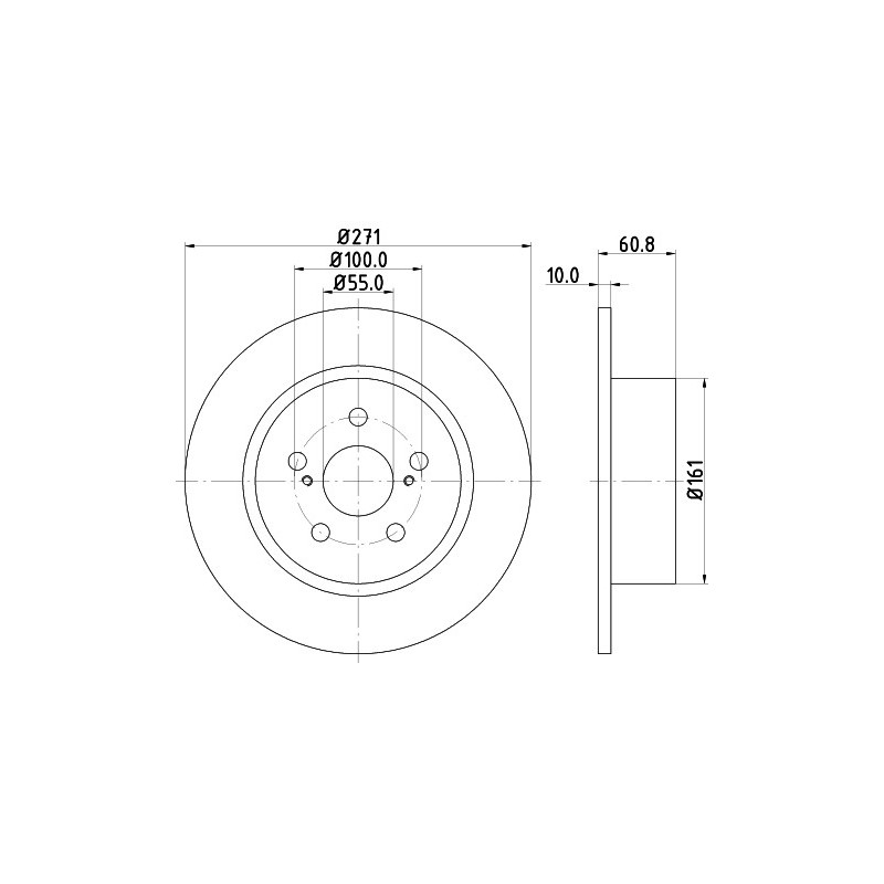 Jeu de 2 disques de frein MINTEX