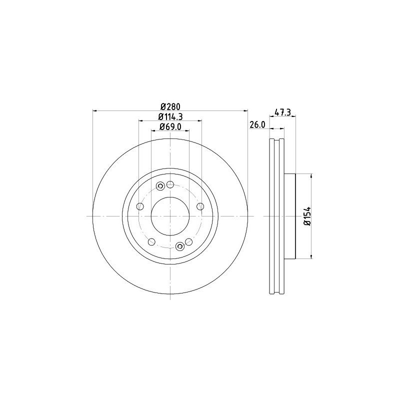 Jeu de 2 disques de frein MINTEX