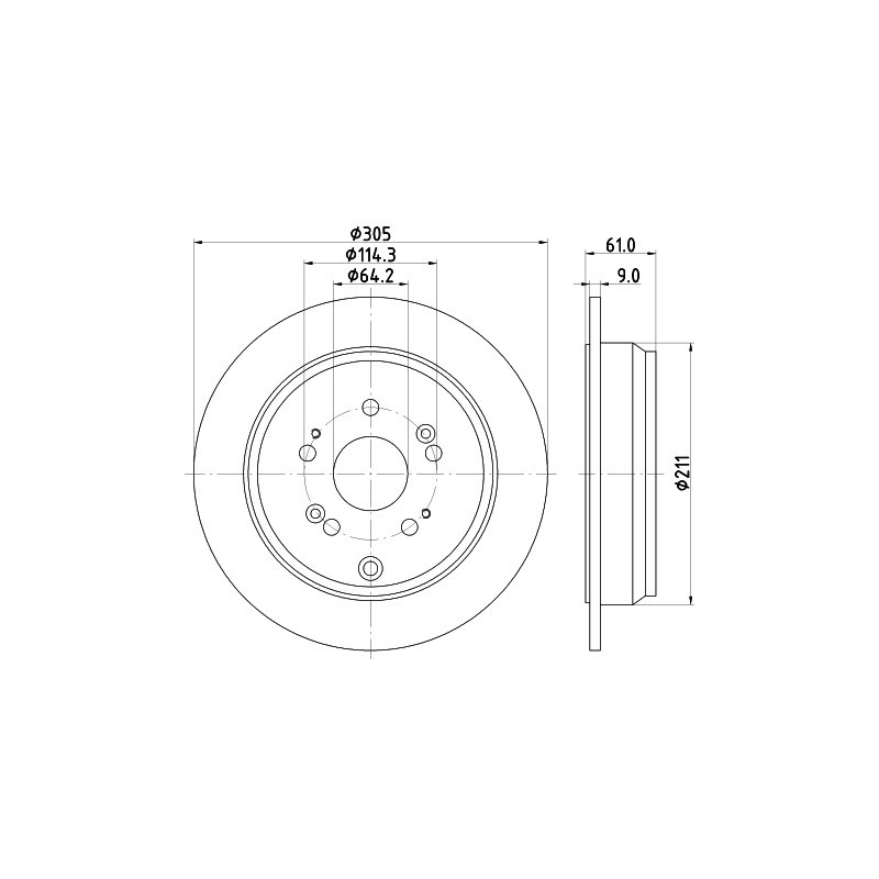 Jeu de 2 disques de frein MINTEX