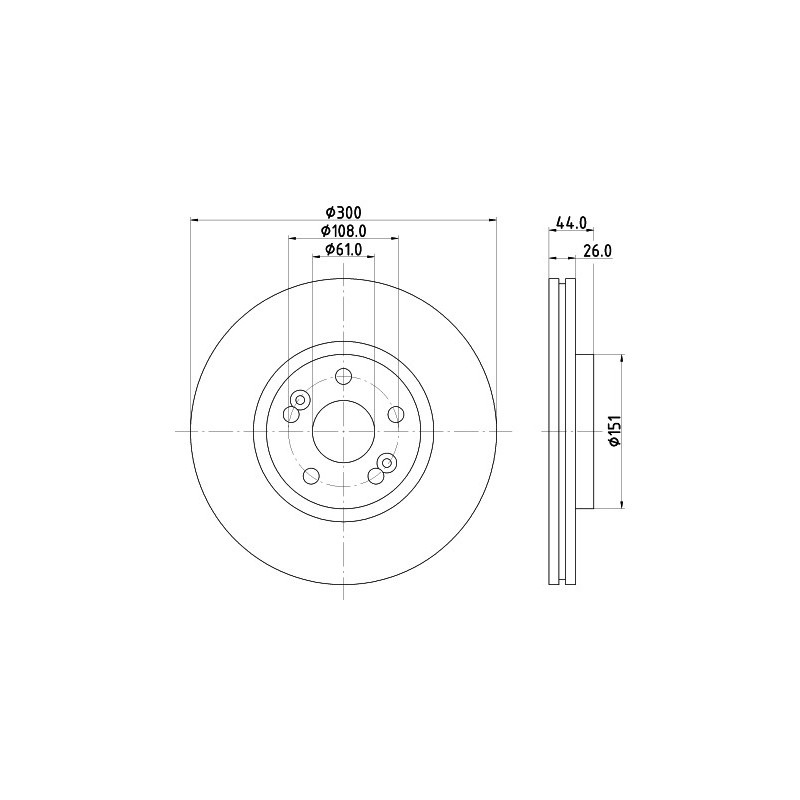 Jeu de 2 disques de frein MINTEX