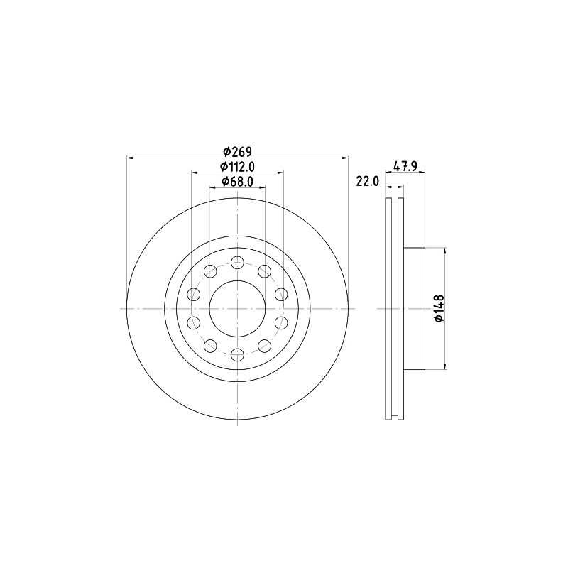 Jeu de 2 disques de frein MINTEX