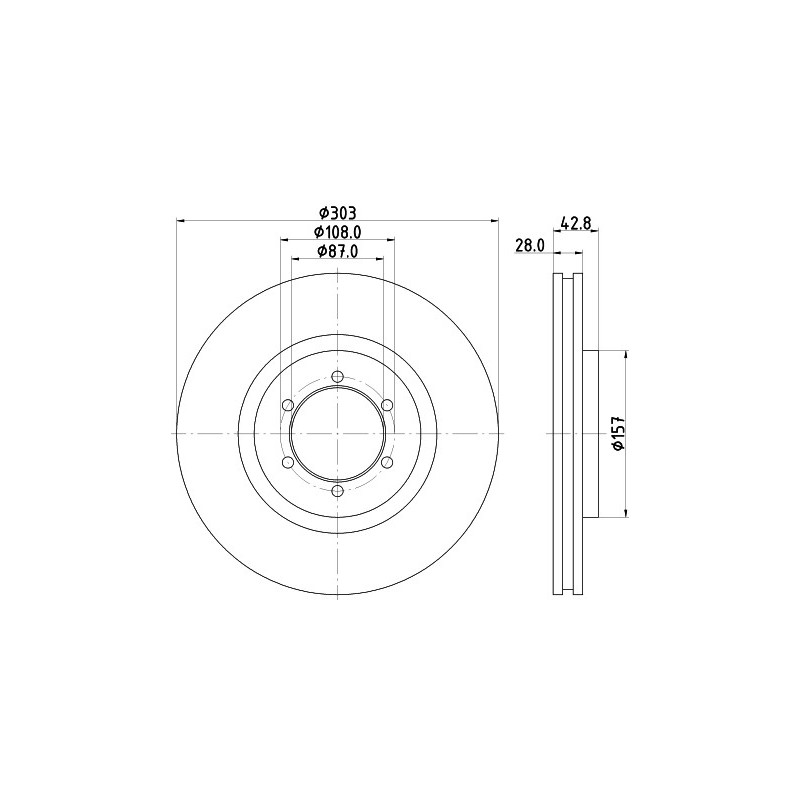 Jeu de 2 disques de frein MINTEX