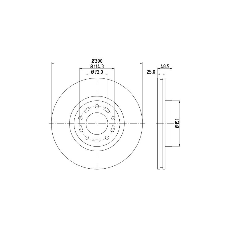 Jeu de 2 disques de frein MINTEX