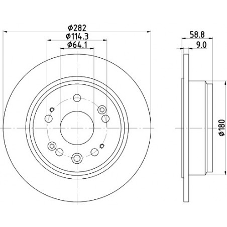 Jeu de 2 disques de frein...