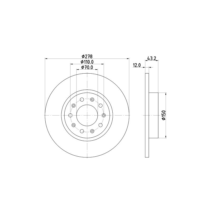 Jeu de 2 disques de frein MINTEX