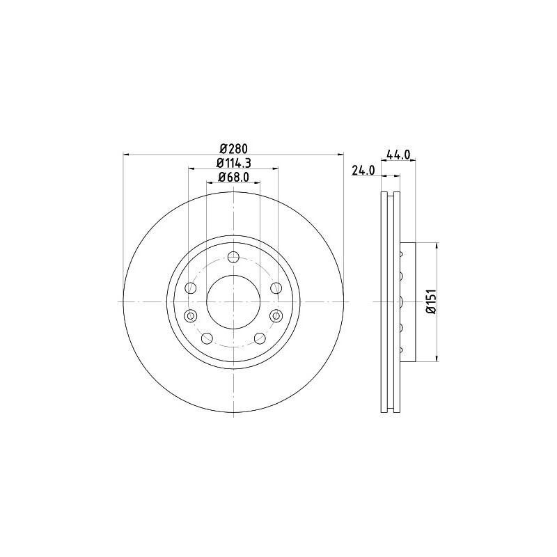 Jeu de 2 disques de frein MINTEX