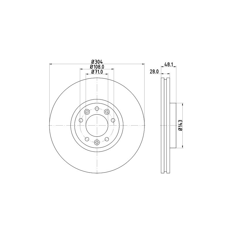 Jeu de 2 disques de frein MINTEX