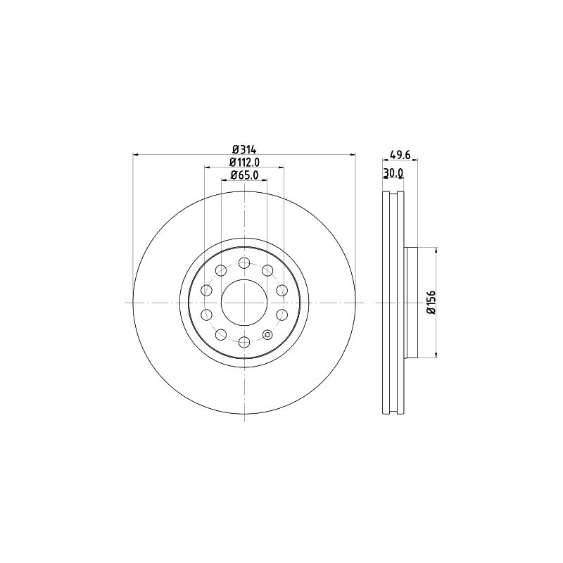 Jeu de 2 disques de frein MINTEX
