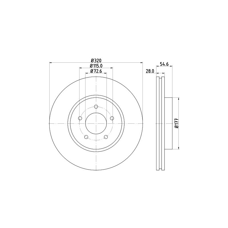 Jeu de 2 disques de frein MINTEX