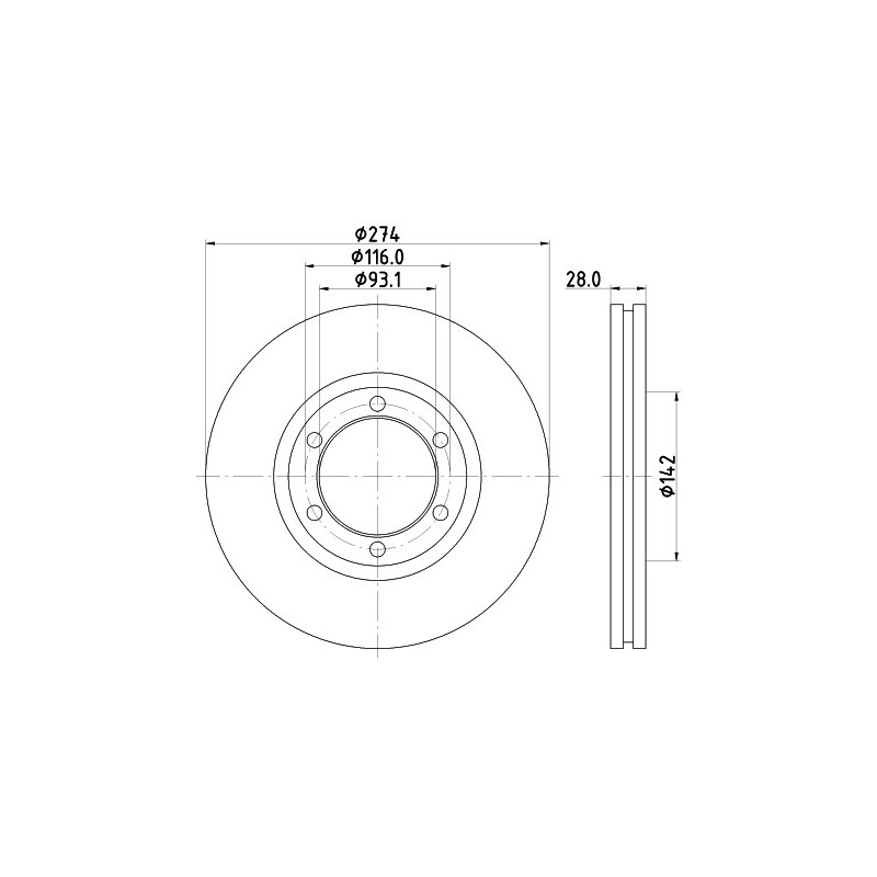 Jeu de 2 disques de frein MINTEX