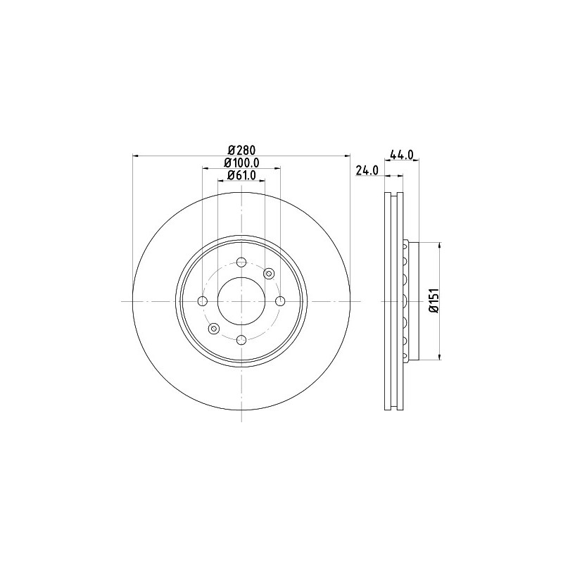Jeu de 2 disques de frein MINTEX