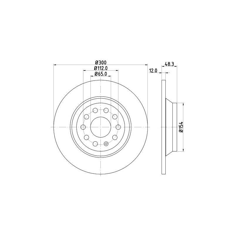 Jeu de 2 disques de frein MINTEX