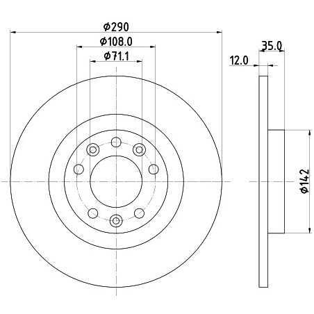 Jeu de 2 disques de frein...