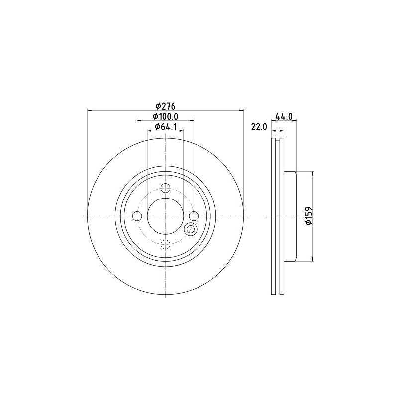 Jeu de 2 disques de frein MINTEX