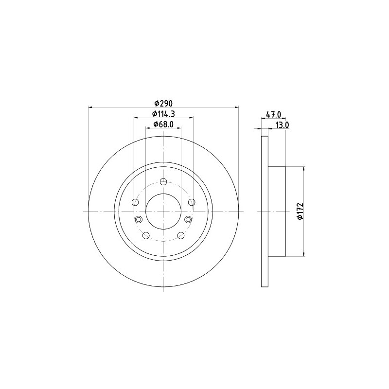 Jeu de 2 disques de frein MINTEX