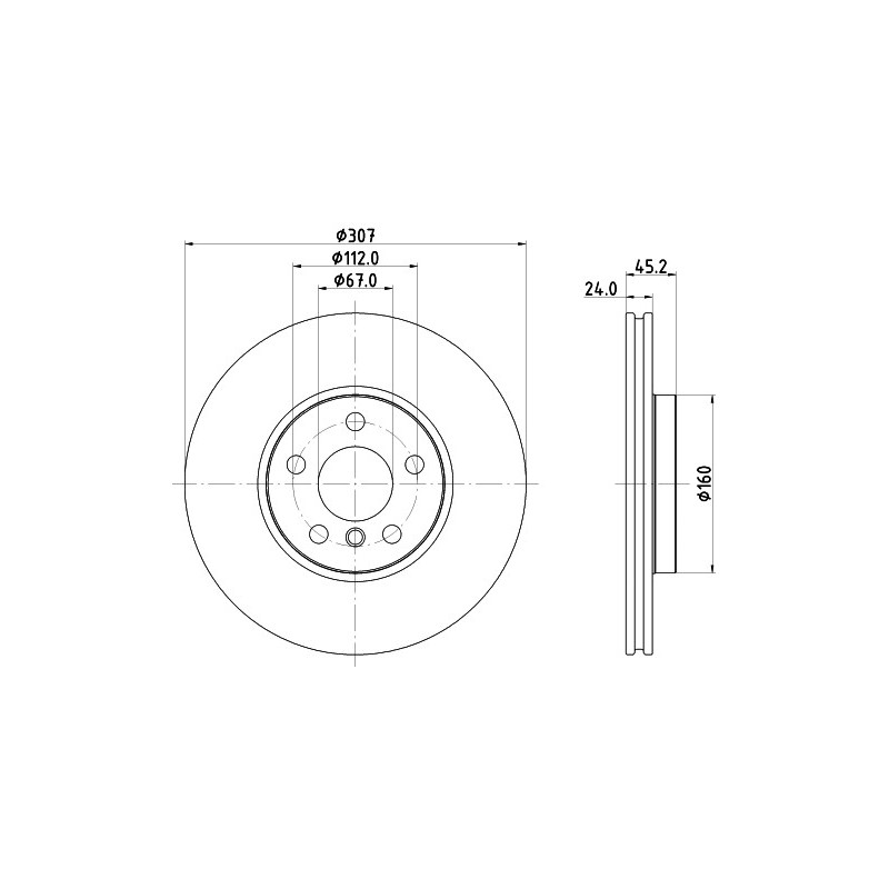 Jeu de 2 disques de frein MINTEX