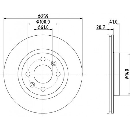 Jeu de 2 disques de frein...