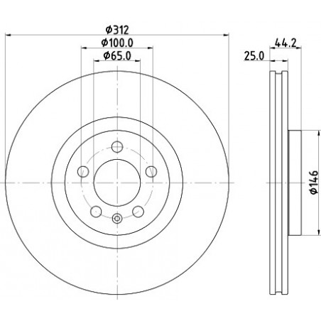 Jeu de 2 disques de frein...